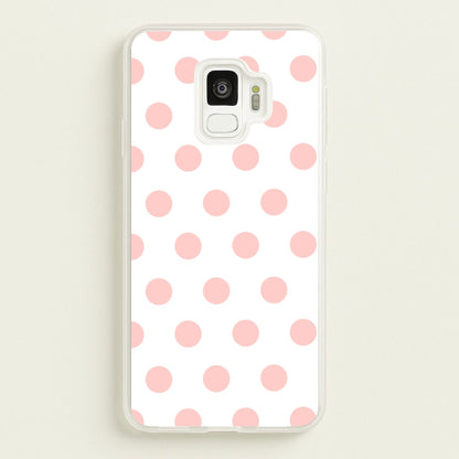 Pink Polka Dot Personalised  - Personalised Phone Case for Galaxy S9