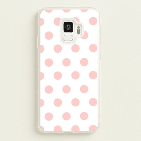 Pink Polka Dot Personalised  - Personalised Phone Case for Galaxy S9
