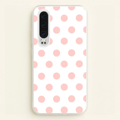 Pink Polka Dot Personalised  - Personalised Phone Case for Huawei P30