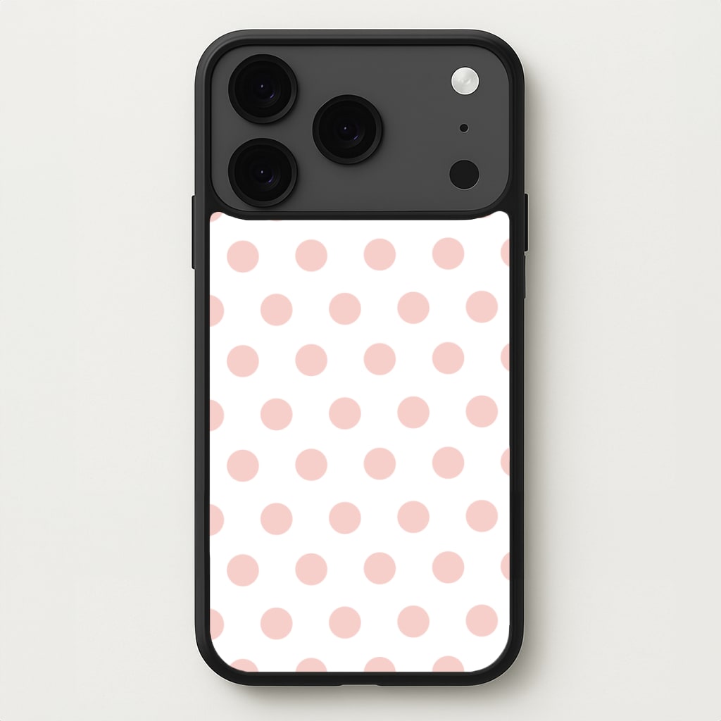 Pink Polka Dot Personalised Phone Case for iPhone 17 Pro