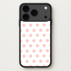 Pink Polka Dot Personalised Phone Case for iPhone 17 Pro