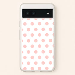 Pink Polka Dot Personalised  - Personalised Phone Case for Google Pixel 6a