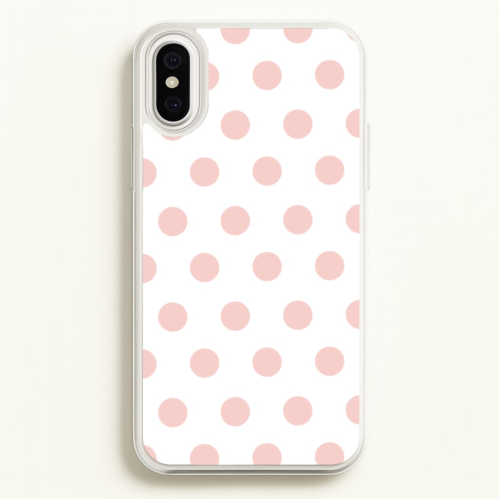 Pink Polka Dot Personalised  - Personalised Phone Case for iPhone XS Max