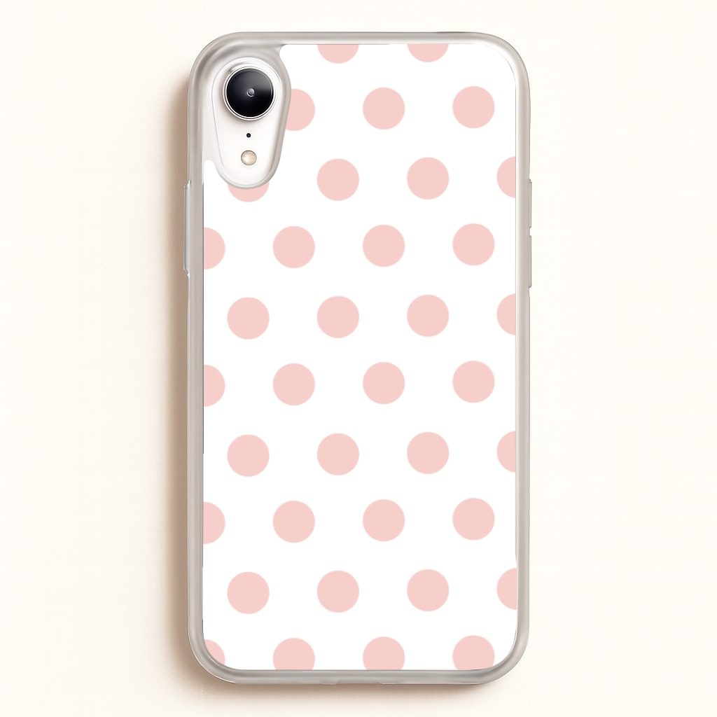 Pink Polka Dot Personalised  - Personalised Phone Case for iPhone XR