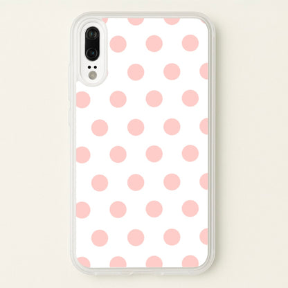 Pink Polka Dot Personalised  - Personalised Phone Case for Huawei P20