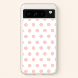 Pink Polka Dot Personalised  - Personalised Phone Case for Google Pixel 8 Pro
