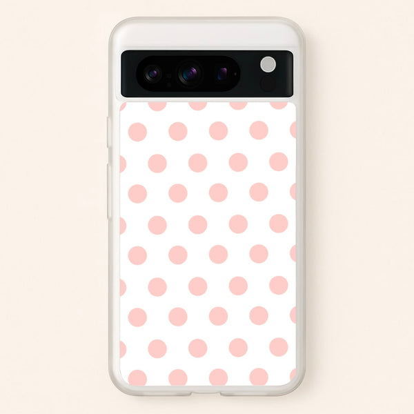 Pink Polka Dot Personalised  - Personalised Phone Case for Google Pixel 8 Pro