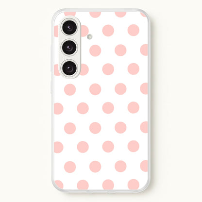 Pink Polka Dot Personalised  - Personalised Phone Case for Galaxy S25 Plus