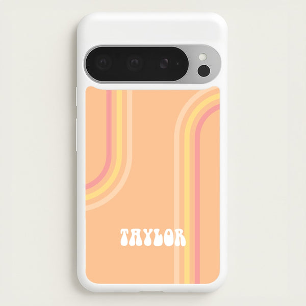Retro Orange Personalised Name  - Personalised Phone Case for Google Pixel 9 Pro XL