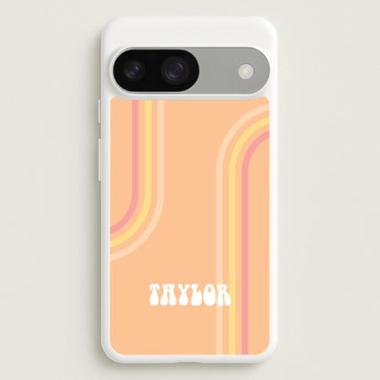 Retro Orange Personalised Name  - Personalised Phone Case for Google Pixel 9 / 9 Pro