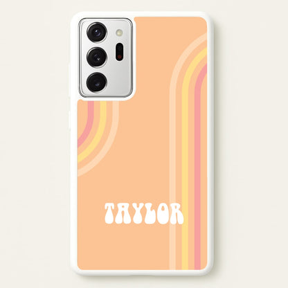 Retro Orange Personalised Name  - Personalised Phone Case for Galaxy Note 20 Ultra