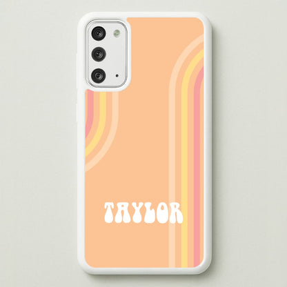 Retro Orange Personalised Name  - Personalised Phone Case for Galaxy Note 20