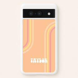 Retro Orange Personalised Name  - Personalised Phone Case for Google Pixel 8