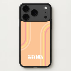 Retro Orange Personalised Name Phone Case for iPhone 17 Pro Max