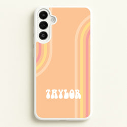 Retro Orange Personalised Name  - Personalised Phone Case for Galaxy A34