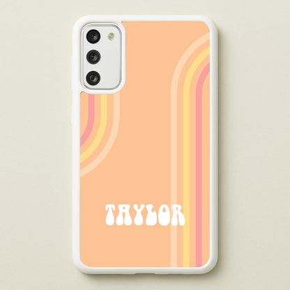 Retro Orange Personalised Name  - Personalised Phone Case for Galaxy S20FE