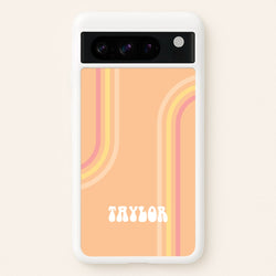 Retro Orange Personalised Name  - Personalised Phone Case for Google Pixel 8 Pro
