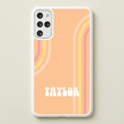 Retro Orange Personalised Name  - Personalised Phone Case for Galaxy S20 Plus