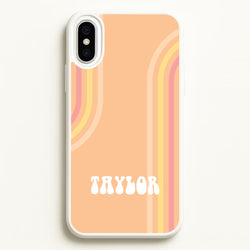 Retro Orange Personalised Name  - Personalised Phone Case for iPhone XS Max