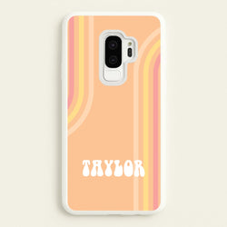 Retro Orange Personalised Name  - Personalised Phone Case for Galaxy S9 Plus