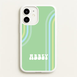 Retro Green Personalised Name  - Personalised Phone Case for iPhone 12 / 12 Pro