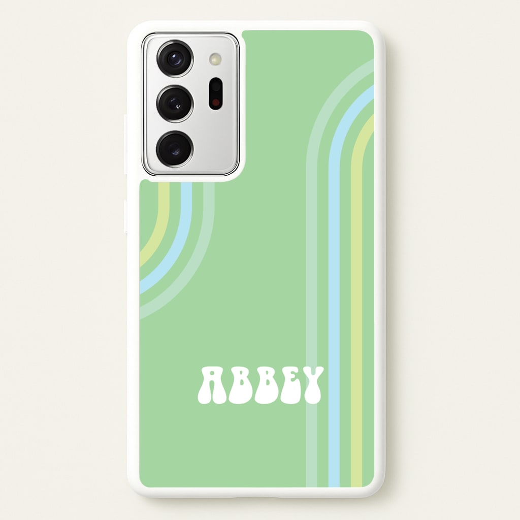Retro Green Personalised Name  - Personalised Phone Case for Galaxy Note 20 Ultra