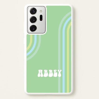 Retro Green Personalised Name  - Personalised Phone Case for Galaxy Note 20 Ultra