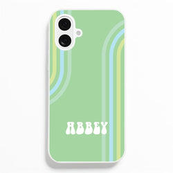 Retro Green Personalised Name  - Personalised Phone Case for iPhone 16 Plus