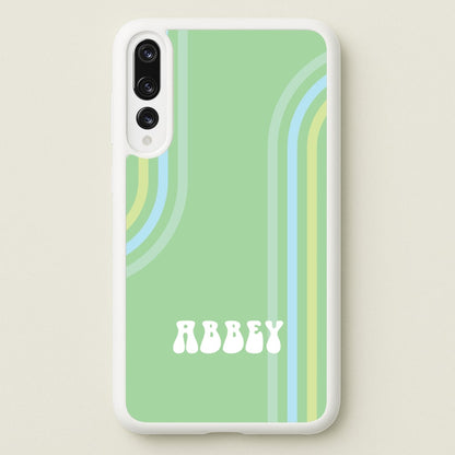 Retro Green Personalised Name  - Personalised Phone Case for Huawei P20 Pro