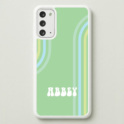 Retro Green Personalised Name  - Personalised Phone Case for Galaxy Note 20