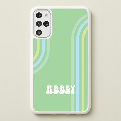 Retro Green Personalised Name  - Personalised Phone Case for Galaxy S20 Plus