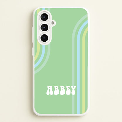 Retro Green Personalised Name  - Personalised Phone Case for Galaxy A16