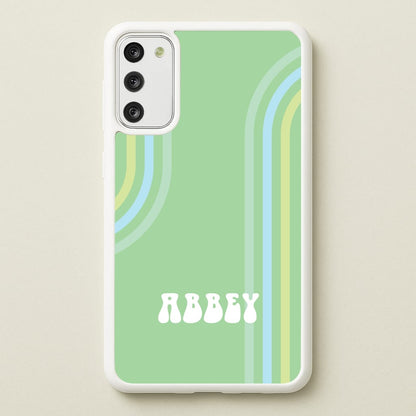 Retro Green Personalised Name  - Personalised Phone Case for Galaxy S20FE