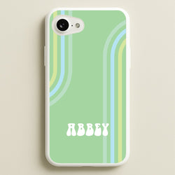 Retro Green Personalised Name  - Personalised Phone Case for iPhone 16e