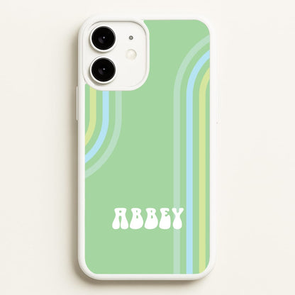 Retro Green Personalised Name  - Personalised Phone Case for iPhone 11
