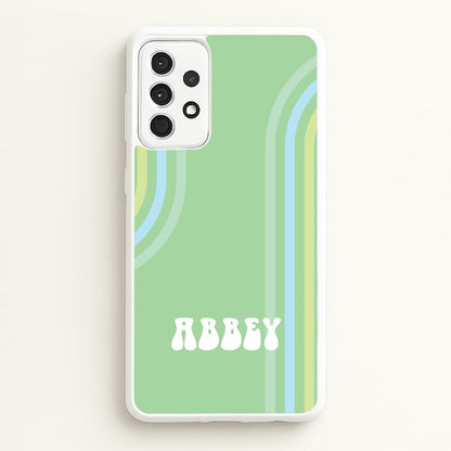Retro Green Personalised Name  - Personalised Phone Case for Galaxy A52 / A52s