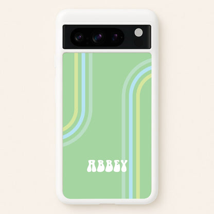 Retro Green Personalised Name  - Personalised Phone Case for Google Pixel 8 Pro