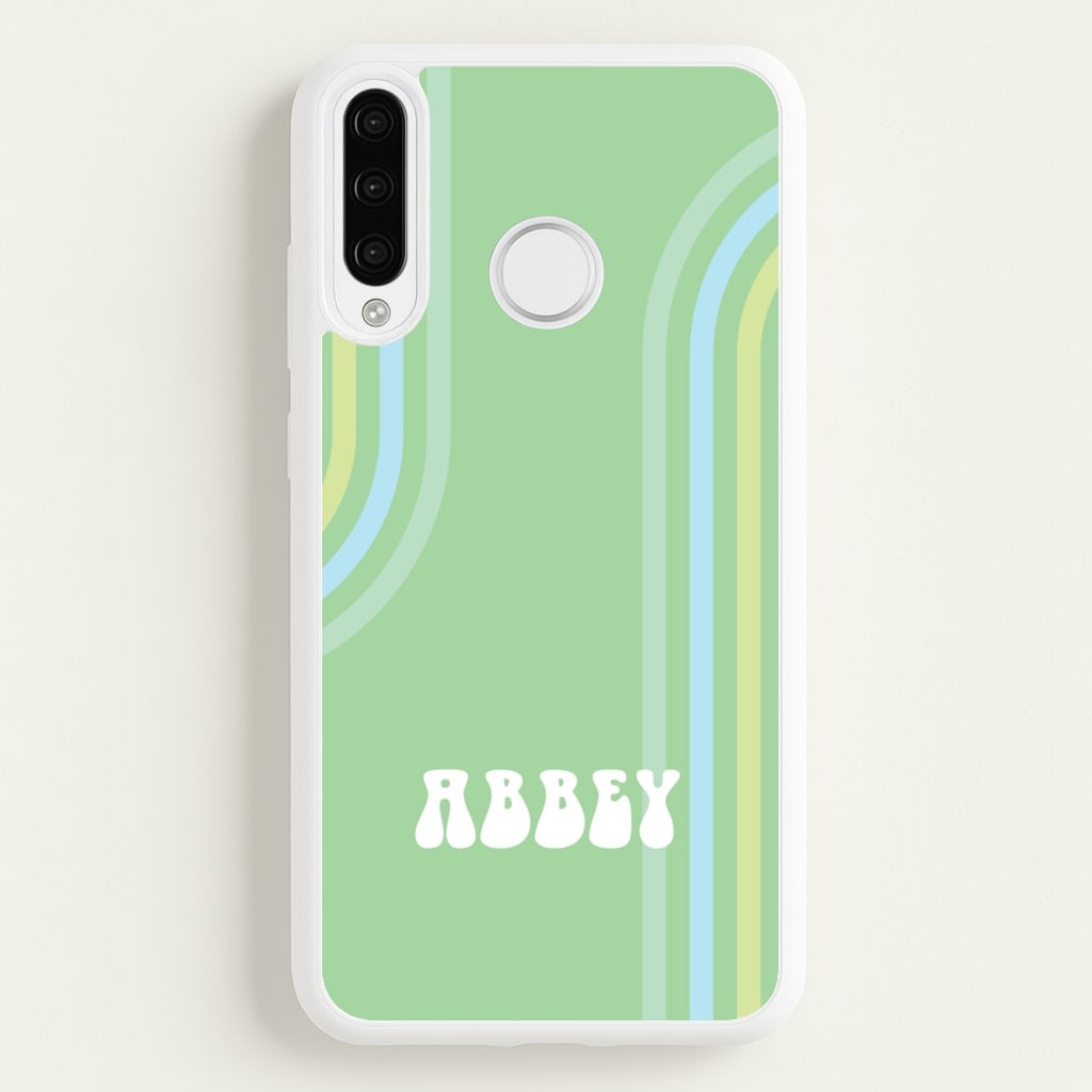 Retro Green Personalised Name  - Personalised Phone Case for Huawei P30 Pro