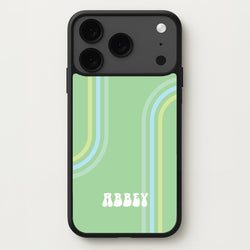 Retro Green Personalised Name Phone Case for iPhone 17 Pro