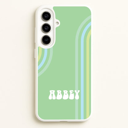 Retro Green Personalised Name  - Personalised Phone Case for Galaxy A56