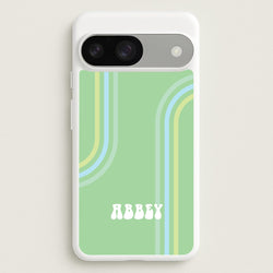 Retro Green Personalised Name  - Personalised Phone Case for Google Pixel 9 / 9 Pro