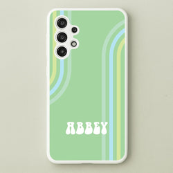 Retro Green Personalised Name  - Personalised Phone Case for Galaxy A13