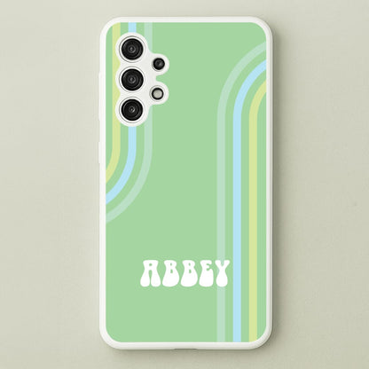Retro Green Personalised Name  - Personalised Phone Case for Galaxy A13