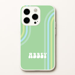 Retro Green Personalised Name  - Personalised Phone Case for iPhone 14 Pro