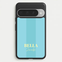 Blue Stripe Personalised Name Phone Case for Google Pixel 10 Pro XL
