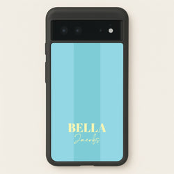 Blue Stripe Personalised Name  - Personalised Phone Case for Google Pixel 6