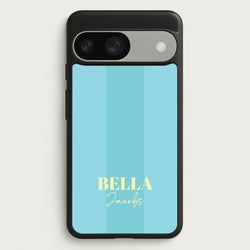 Blue Stripe Personalised Name  - Personalised Phone Case for Google Pixel 9 / 9 Pro