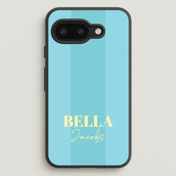 Blue Stripe Personalised Name  - Personalised Phone Case for Google Pixel 9a