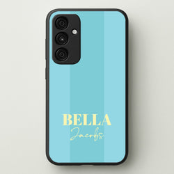 Blue Stripe Personalised Name  - Personalised Phone Case for Galaxy A35