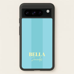 Blue Stripe Personalised Name  - Personalised Phone Case for Google Pixel 8 Pro